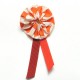 Broche cocarde Lalé demi lune orange