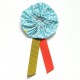 Broche cocarde Lalé bleu graphique