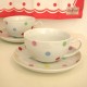 Tasse & soucoupe à pois