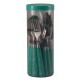 Boite de 24 couverts vert jade