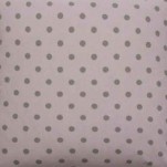 Toile cir&eacute;e rose poudr&eacute; &agrave; pois gris AU Maison