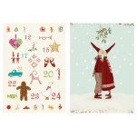 Lot de 2 cartes simples de No&euml;l Maileg