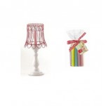 Bougeoir Lampe rose & minis bougies Bougies la Fran&ccedil;aise