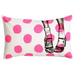 Coussin &agrave; pois fluo Clogs La Cerise sur le G&acirc;teau