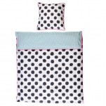 Housse de couette &agrave; pois La Cerise sur le G&acirc;teau