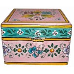 Bo&icirc;te en bois peint rose AU Maison