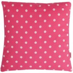 Coussin rose sorbet &agrave; pois AU Maison