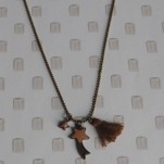 Collier pendentif &eacute;toile filante & pompon April Showers by Polder